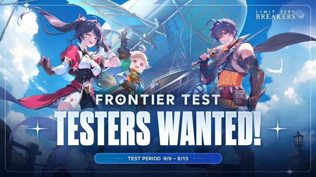 Banner oficial Frontier Test Testers Wanted de Limit Zero Breakers