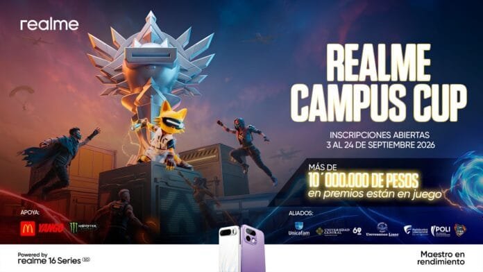 realme Campus Cup 2026 con fechas de inscripción y bolsa de premios en Colombia