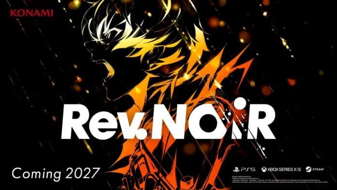 rev-noir-konami-plataformas-2027 Arte oficial de Rev. NOiR, nuevo RPG de Konami confirmado para 2027