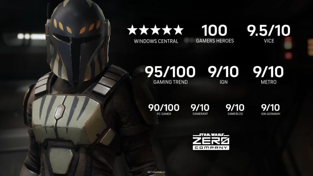 Reseñas de prensa de Star Wars Zero Company con nota 9.5 y 95/100