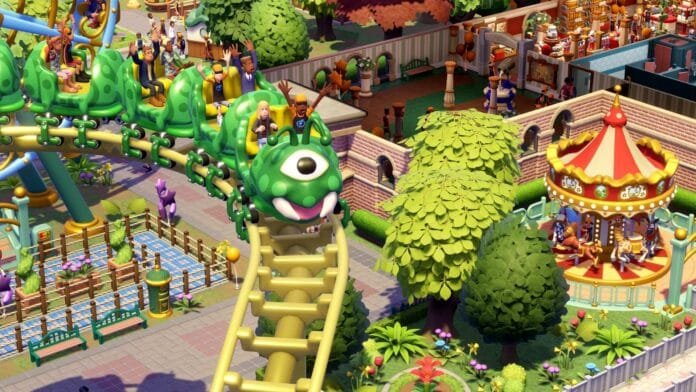 two-point-museum-dlc-atracciones-reliquias Two Point Museum DLC Atracciones y Reliquias: montaña rusa en miniatura del nuevo parque
