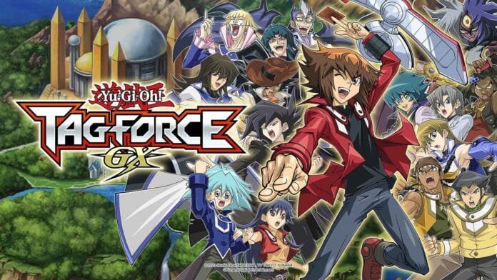 yu-gi-oh-tag-force-gx-portada-remake Personajes de Yu-Gi-Oh! GX en el arte oficial del remake TAG FORCE GX