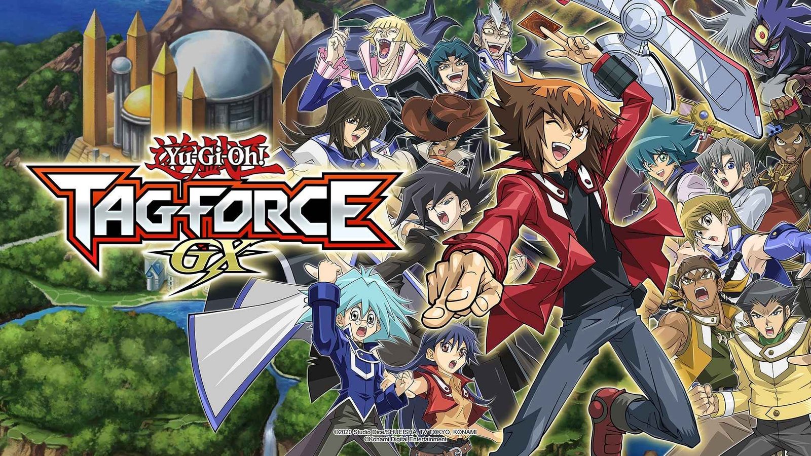 yu-gi-oh-tag-force-gx-portada-remake Personajes de Yu-Gi-Oh! GX en el arte oficial del remake TAG FORCE GX