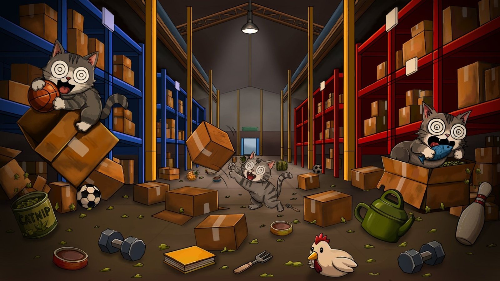 Demo gratis de Warehouse Catastrophe en Steam, simulador de bodega para PC