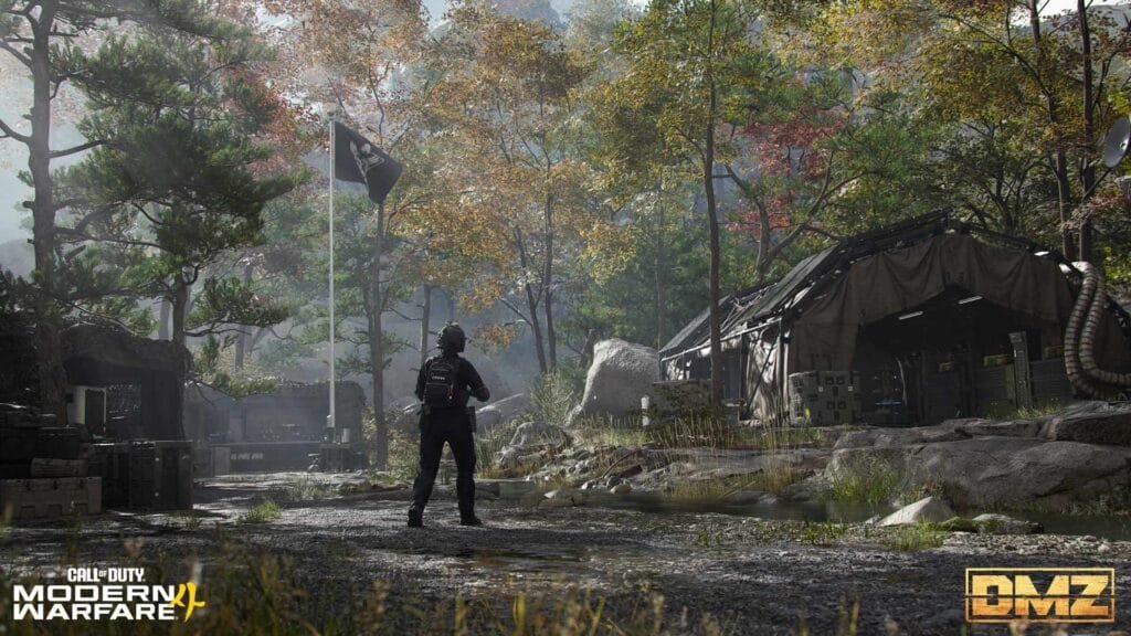 ¿Qué es DMZ en Modern Warfare 4? Así funciona el modo de extracción de Hajin y en qué cambia frente al DMZ de 2022 1 FOB de DMZ en Modern Warfare 4: campamento de operaciones en los bosques de Hajin