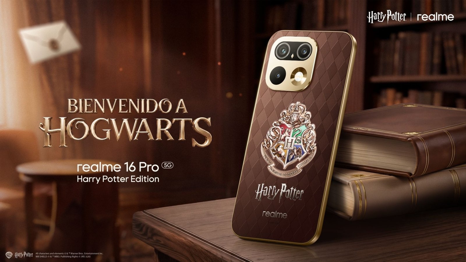 ealme-16-pro-harry-potter-edition-escudo-hogwarts realme 16 Pro Harry Potter Edition: escudo de Hogwarts que cambia de color con el sol