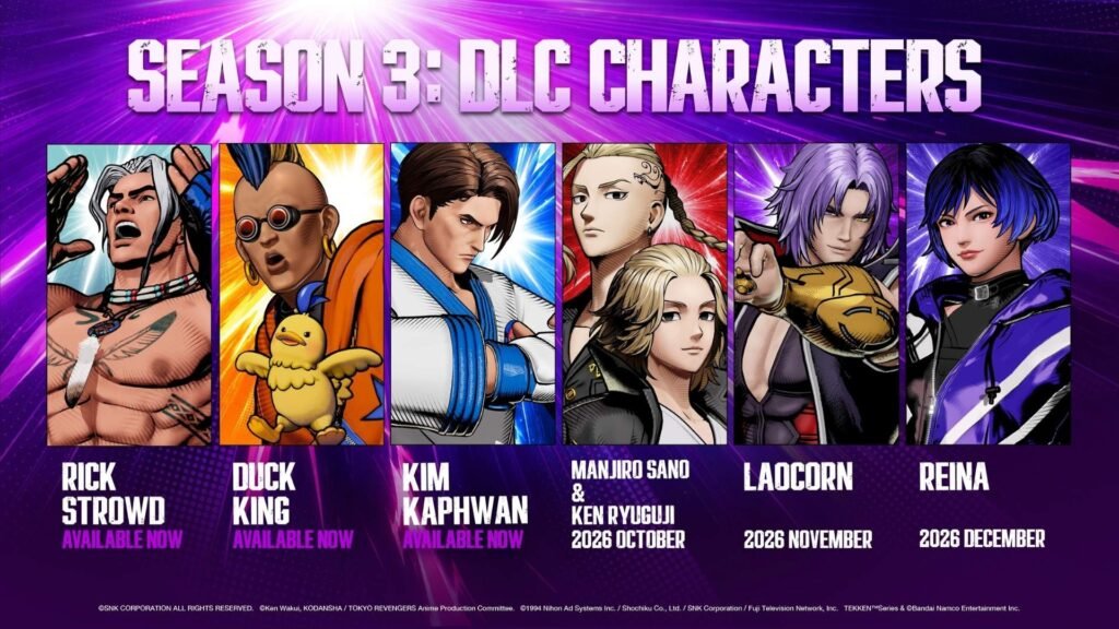 Reina de TEKKEN 8 llega a FATAL FURY: City of the Wolves en diciembre: qué se sabe, cuánto cuesta el Pase 3 y cómo comprarlo en Colombia 1 Personajes DLC de la Temporada 3 de FATAL FURY: City of the Wolves con fechas