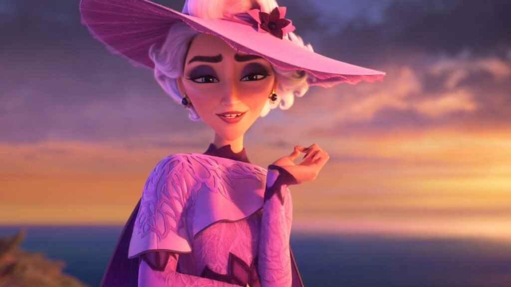 Reina Celeste, la villana de Hechizo: Bienvenidos a Hexe, con la voz de Jodie Foster