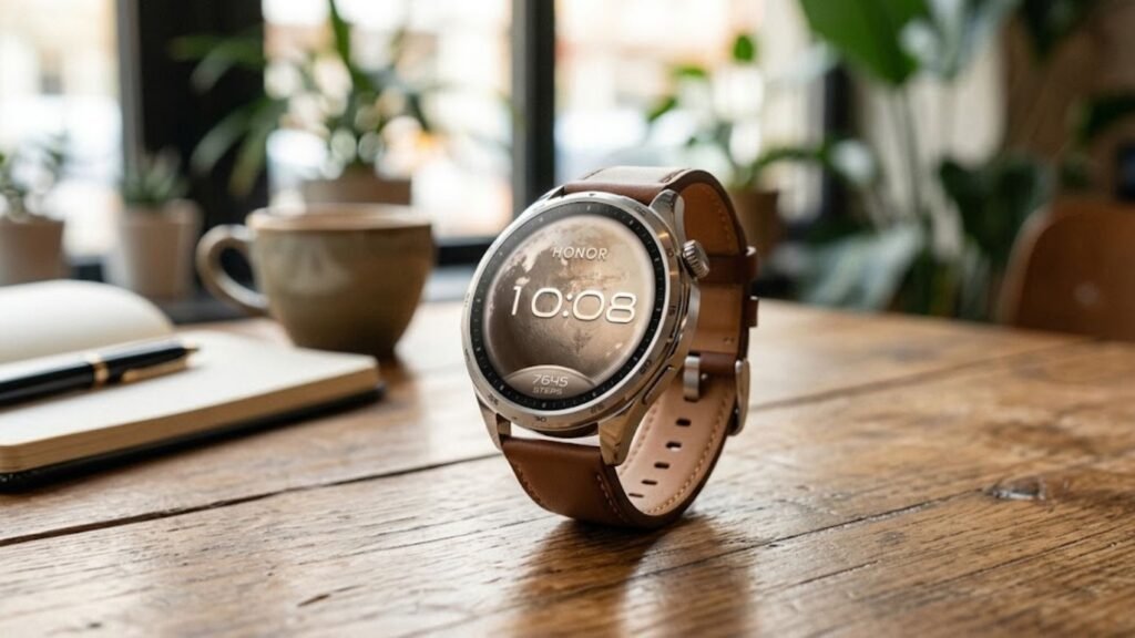 HONOR Watch 6 llega a Colombia: precio desde $699.900, batería de hasta 35 días y resistencia IP69, y dónde comprarlo 2 HONOR Watch 6 Café Crepúsculo con caja de acero y correa de cuero en Colombia
