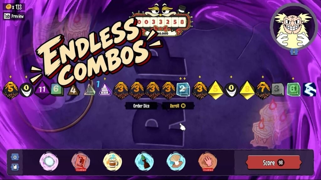 Cómo se juega Jinx It: dados ordenados en Escaleras y Grupos para superar la puntuación objetivo