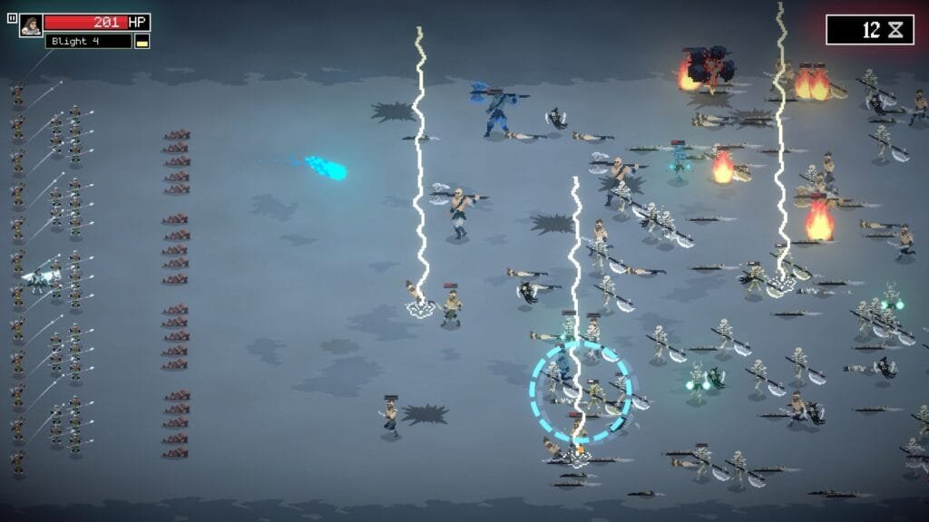 Legion Breaker llega a Steam el 13 de octubre: fecha, requisitos, demo gratis y si tendrá español 2 Legion Breaker gameplay: hechizos de rayo y fuego del mago y su ejército sagrado contra esqueletos