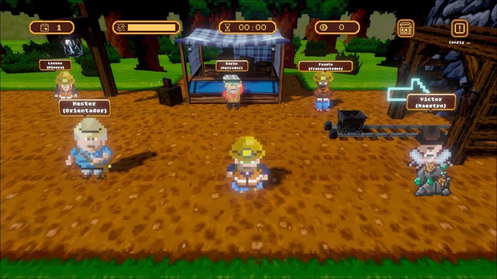 ¿Qué es Mi Esmeralda? El juego colombiano de minería donde un papá busca la bicicleta de su hija y que se juega en SOFA 2026 3 Personajes de Mi Esmeralda, juego colombiano de minería: Héctor, Lorena, Darío, Fausto y Víctor