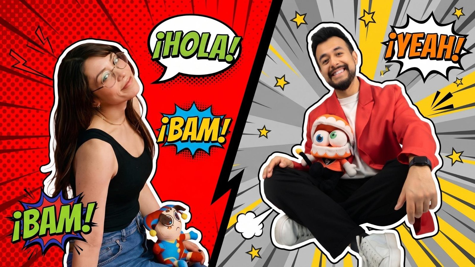 Pomni y Caine en Comic Con Medellín 2026: Noelia Lestani y Rodo Balderas, voces de El Asombroso Circo Digital