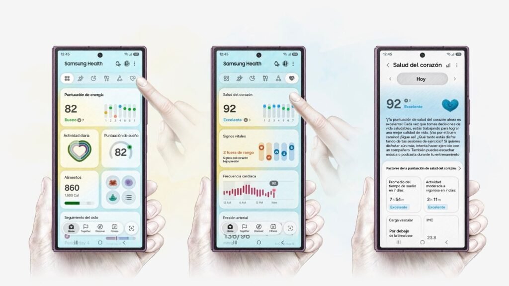 Puntuación de salud del corazón en Samsung Health con el Galaxy Watch9