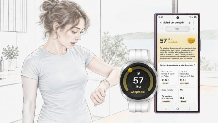 Smartwatch para adultos mayores: puntuación de salud del corazón del Galaxy Watch9